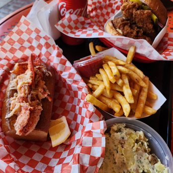 Fat Cheeks Hawaii - Butter lobster roll, potatoes salad and the fried chicken sandwich. Can't forget the fries! - Sandwiches Near Me - Honolulu, Hawaii Fat Cheeks Hawaii - Butter lobster roll, potatoes salad and the fried chicken sandwich. Can't forget the fries! - Sandwiches Near Me - Honolulu, Hawaii