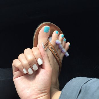 My Spa Lounge - Essie Urban Jungle on my hands and another Essie polish on my toes - Nail Salons Near Me - Houston, Texas
