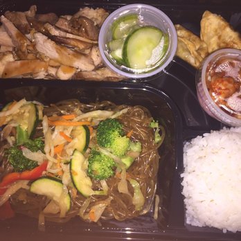 Bibimbowl - Soy garlic chicken bento, comes with salad & soup. Bomb AF & only $12! - Korean Near Me - Sunnyvale, California