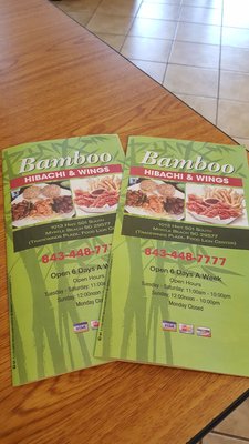 Menu photo 1 Bamboo Hibachi & Wings Myrtle Beach, SC
