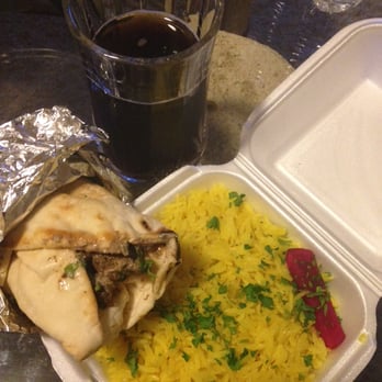 Sahara Middle Eastern Eatery - Beef & Lamb Shawarma sandwich and extra side of basmati rice at Sahara's Middle Eastern Eatery. My partners usual. - Middle Eastern Near Me - Albuquerque, New Mexico