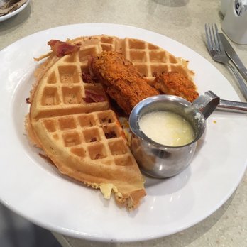 Wild Eggs - Spicy chicken and waffles with maple butter. - Breakfast & Brunch Near Me - Indianapolis, Indiana Wild Eggs - Spicy chicken and waffles with maple butter. - Breakfast & Brunch Near Me - Indianapolis, Indiana