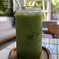 Matcha iced latte