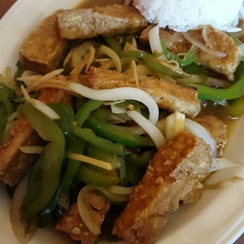 The Green Mango - Lunch option: ginger tofu. Delicious! Vegan friendly! - Thai Near Me - Pittsburgh, Pennsylvania