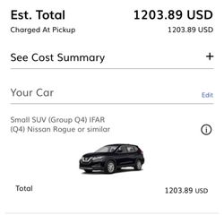 Hertz Rent A Car - Three days equaling  over $1200? WTF?