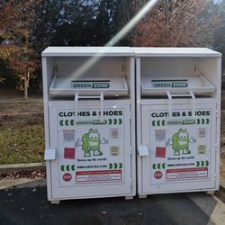 ALDI - Clothes and Shoes donation carts