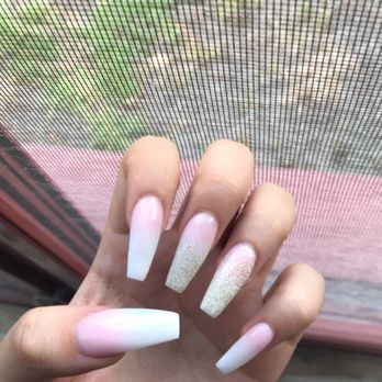 Pro Nails & Spa - pink glitter ombré nails by lani! 04.17.2019 - Nail Salons Near Me - Costa Mesa, California