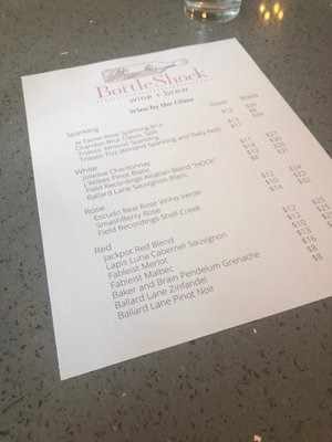 Menu photo 8 BottleShock Wine & Brew Bakersfield, CA