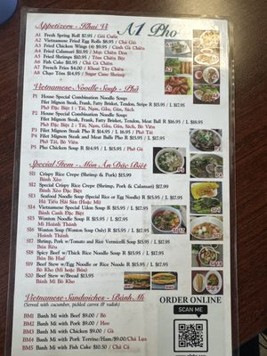 Menu photo 7 A1 Pho San Leandro, CA
