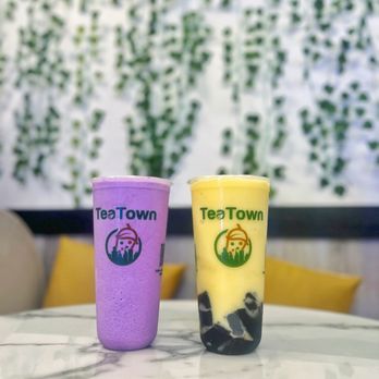 Tea Town - Ube & Mango Smoothies | IG @moniquedao - Bubble Tea Near Me - San Diego, California Tea Town - Ube & Mango Smoothies | IG @moniquedao - Bubble Tea Near Me - San Diego, California