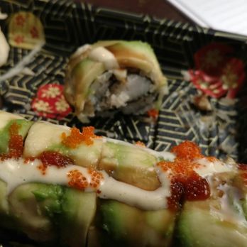 OKI Asian Bistro - This was the Dynamite roll. Each piece was about the size of a walnut. - Japanese Near Me - Vernon, Connecticut
