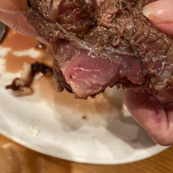 Cattlemens Steakhouse - Under cooked raw steak - Steakhouses Near Me - Redding, California