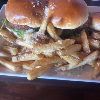 Mason's Eatery & Pub - Crab cake sliders with parm fries - Burgers Near Me - Kenosha, Wisconsin Mason's Eatery & Pub - Crab cake sliders with parm fries - Burgers Near Me - Kenosha, Wisconsin