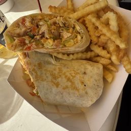 Wrap and fries