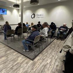 Quest Diagnostics - Every seat taken and standing people lining the wall to the right!