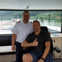 Cruise Planners - Frank Adorno - Captain Marcel and I on the AMA Sonata!