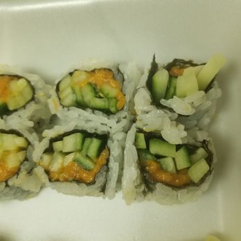 Sushi In Joy - $8.95 for this "spicy salmon roll". Poor food quality control going on here. - Sushi Bars Near Me - Bellevue, Washington