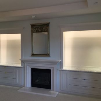 AJA Custom Woodworking - Inset units with LED lighting and hidden tv - Cabinetry Near Me - Oakley, California AJA Custom Woodworking - Inset units with LED lighting and hidden tv - Cabinetry Near Me - Oakley, California