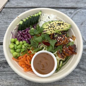 Rice & Shine - Shrimp Rainbow Buddha Bowl - Asian Fusion Near Me - Wheeler, Oregon Rice & Shine - Shrimp Rainbow Buddha Bowl - Asian Fusion Near Me - Wheeler, Oregon