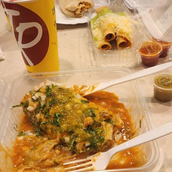 Miguels Jr - Bean and cheese burrito enchilada style - Breakfast & Brunch Near Me - Upland, California