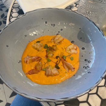 CalaMillor - Gambas templadas, espuma de sobrasada de Mallorca y fruta de la pasión!!!! - Spanish Near Me - Miami, Florida CalaMillor - Gambas templadas, espuma de sobrasada de Mallorca y fruta de la pasión!!!! - Spanish Near Me - Miami, Florida