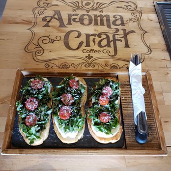 Aroma Craft Coffee - Mozzarella basil crostinis - Coffee Roasteries Near Me - Walnut, California