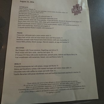 Lucia - Italian Near Me - Dallas, Texas