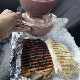 A sandwich, wrap and 2 bowls. Over $60.