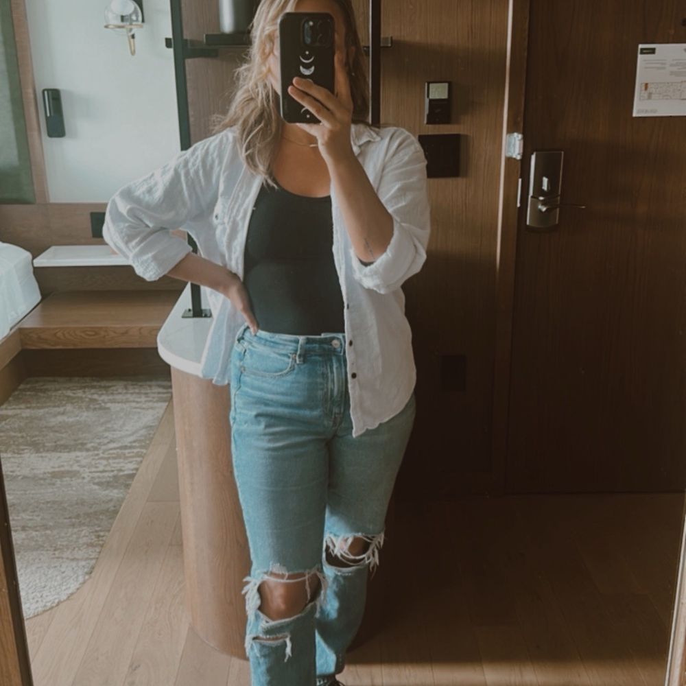 Standing just inside the doorway. Big full length mirror. Standing just inside the doorway. Big full length mirror.
