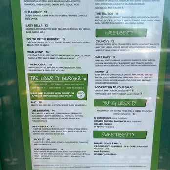 Liberty Burger - Menu- July 2023 - Burgers Near Me - Jackson, Wyoming