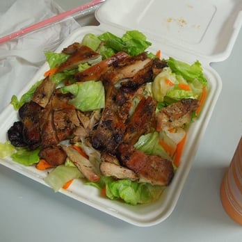 Tapioca Express - Grilled Chicken, Mild, with sides substituted by Salad.  (Combo B) - Coffee & Tea Near Me - La Jolla, California