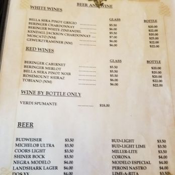 Piccolino Restaurant - Menu - Italian Near Me - Artesia, New Mexico
