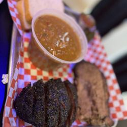 Saltcedar Barbecue - Beef cheeks, beef brisket, and brisket bean