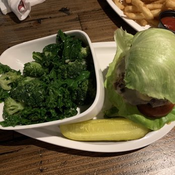 The District - Confession burger with kale and broccoli - American Near Me - Providence, Rhode Island The District - Confession burger with kale and broccoli - American Near Me - Providence, Rhode Island