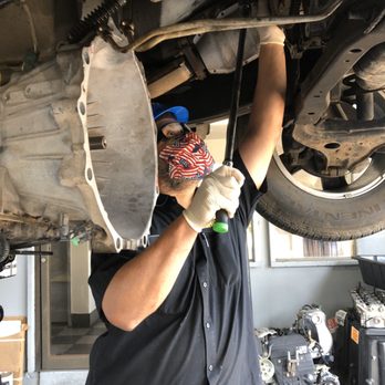 Mission Car Care Center - Replacing transmission assembly on a Nissan Frontier - Auto Repair Near Me - Oceanside, California Mission Car Care Center - Replacing transmission assembly on a Nissan Frontier - Auto Repair Near Me - Oceanside, California