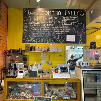 Fattys Eatery - a chalkboard with a menu on it - Breakfast & Brunch Near Me - Buxton, North Carolina