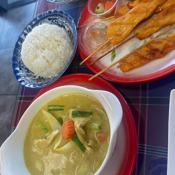 Ahan Lao - 22. Yellow Curry and 5. Chicken Satay - Laotian Near Me - Chula Vista, California Ahan Lao - 22. Yellow Curry and 5. Chicken Satay - Laotian Near Me - Chula Vista, California