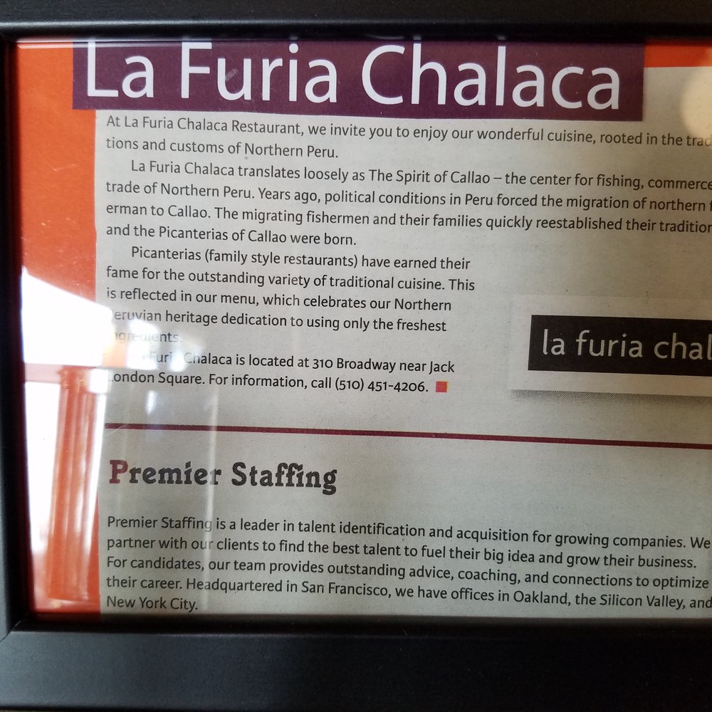 La Furia Chalaca - Peruvian Near Me - Oakland, California