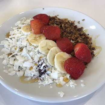 The Combine Kitchen - Acai bowl (acai, granola, banana,strawberries,coconut flakes) - Coffee & Tea Near Me - Rancho Cucamonga, California