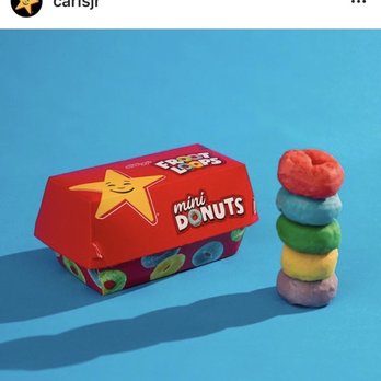Carl's Jr - NEW FRUIT LOOP MINI DOUGHNUTS! | Set of five for less than $3! - Burgers Near Me - Honolulu, Hawaii