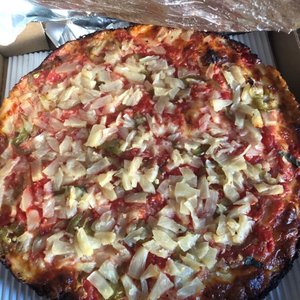 Photo of Breezy Town Pizza - Seattle, WA, United States. Pineapple and jalepeno