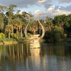 Florida SouthWestern State College - The harp that stands erected in the lake. Beautiful Monument, beautiful university.