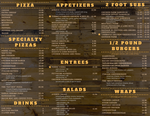Menu photo 4 Avenue Pizza Bloomfield, NJ Menu photo 4 Avenue Pizza Bloomfield, NJ