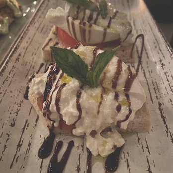 Crazy About You - Imported Burrata Caprese Toast with Avocado - Mediterranean Near Me - Miami, Florida Crazy About You - Imported Burrata Caprese Toast with Avocado - Mediterranean Near Me - Miami, Florida