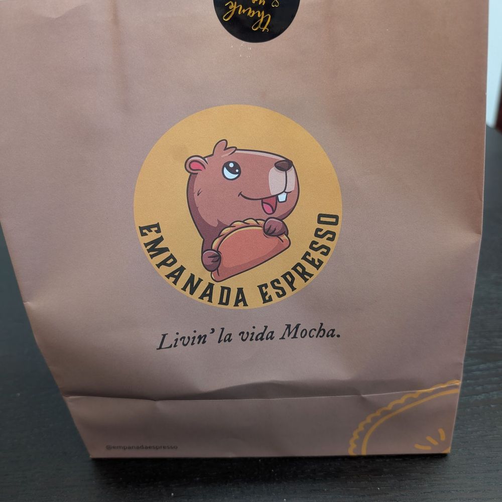 Empanada Espresso - Bag is cute to packaging - Breakfast & Brunch Near Me - Northglenn, Colorado Empanada Espresso - Bag is cute to packaging - Breakfast & Brunch Near Me - Northglenn, Colorado