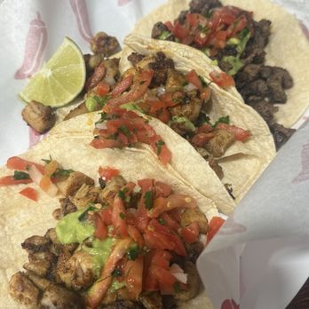 Rigobertos Taco Shop - 2 Grilled Chicken tacos, 1 Carne Asada taco - Tacos Near Me - Redmond, Oregon