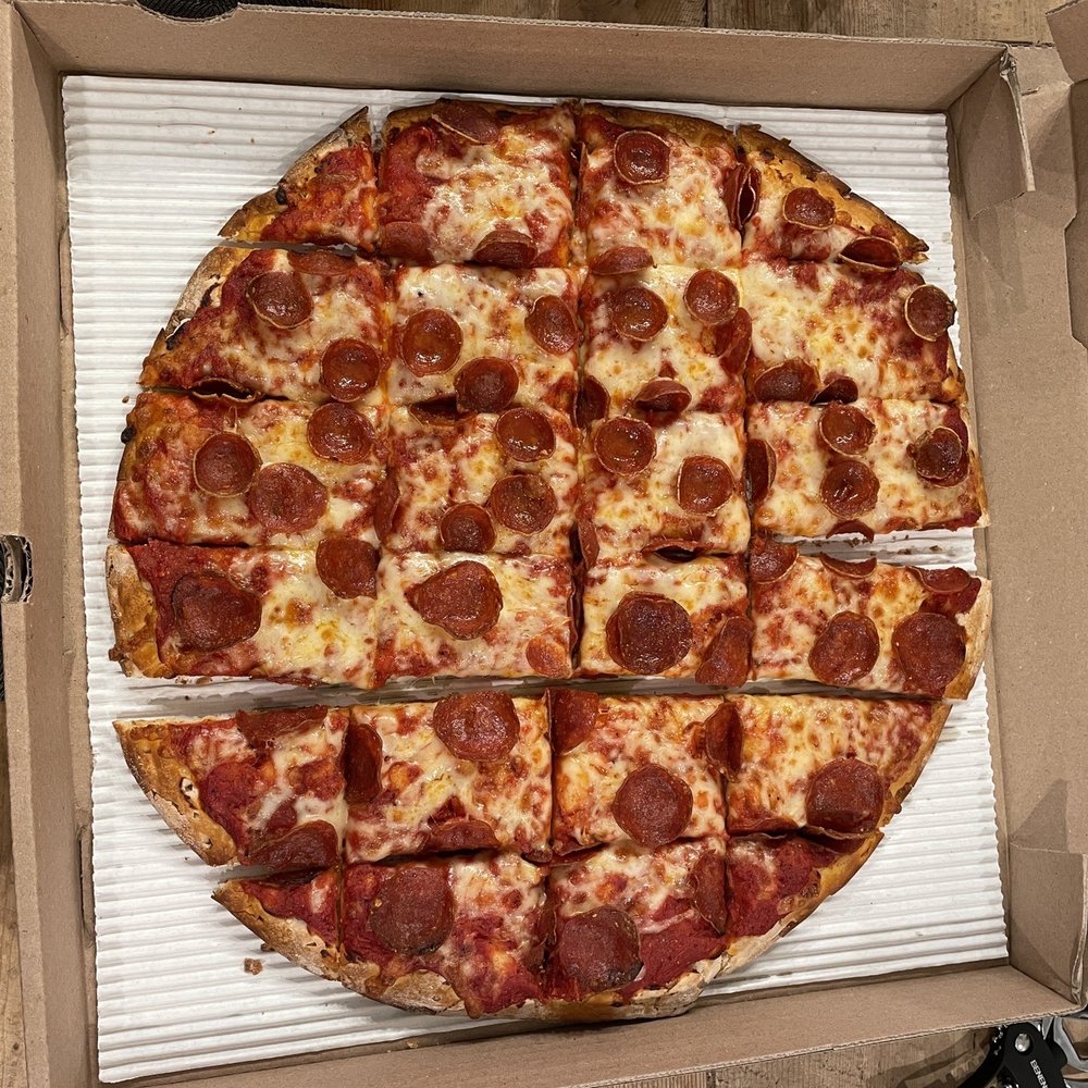 Pioneer Pizza - a pepperoni pizza in a box - Pizza Near Me - Plain City, Ohio Pioneer Pizza - a pepperoni pizza in a box - Pizza Near Me - Plain City, Ohio