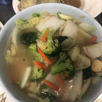 Noodle Bar - Close up of veggie tofu pho - Vietnamese Near Me - Marina, California Noodle Bar - Close up of veggie tofu pho - Vietnamese Near Me - Marina, California