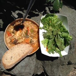 Photo of Martin de Porres House of Hospitality - San Francisco, CA, US. Soup and salad at St. Martin de Porres
