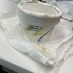 The Great Easton Diner - Chicken noodle soup- was all over the place due to the lid being sunken in when it arrived.